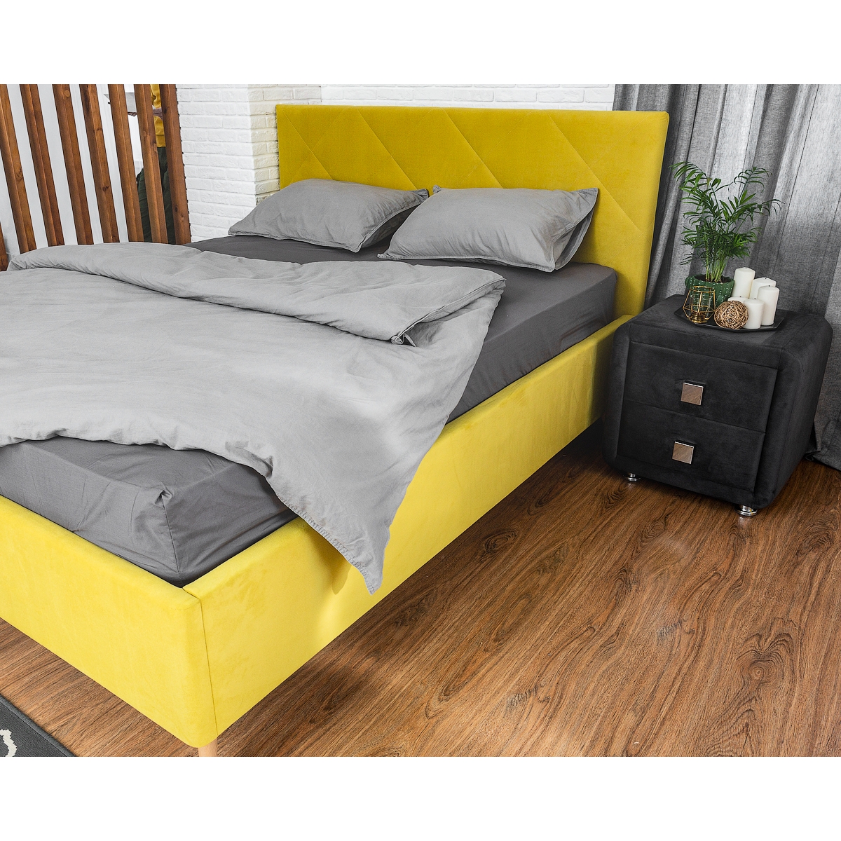 Кровать с закругленными углами с подъемным механизмом 160х200