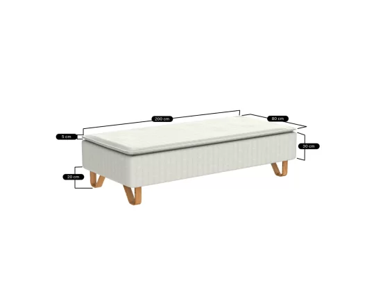 Тахта с гнутоклееными ножками с наматрасником