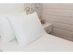 Комплект постельного белья, белый сатин-страйп 1х1