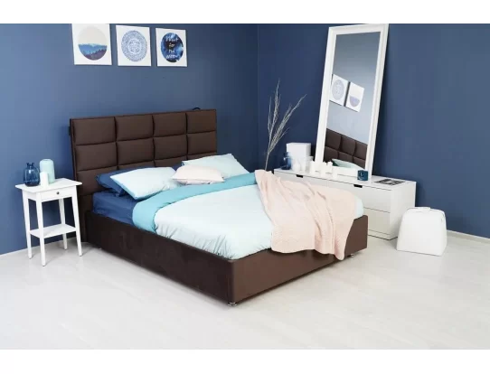 Изголовье для кровати мягкие прямоугольники, высота 100 см 